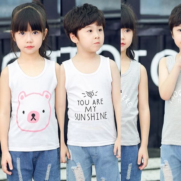 2020 new clothing cotton cartoon printed vest baby summer thin sleeveless clothing children's children's bottoming top, Blue
2020 new clothing cotton cartoon printed vest baby summer thin sleeveless clothing children's children's bottoming top, Blue
