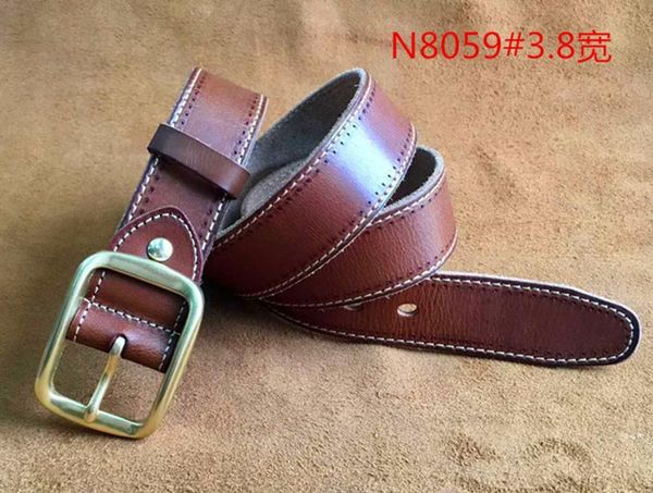 head layer copper buckle washing n8059#3.8 wide belt vegetable tanning leather head layer cowhide belt, Black;brown
head layer copper buckle washing n8059#3.8 wide belt vegetable tanning leather head layer cowhide belt, Black;brown