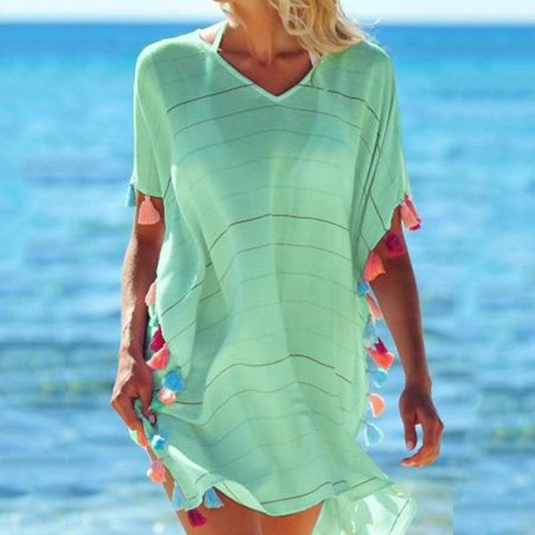 women's swimwear blouse beach cover ups woman short sleeve long blouses casual loose solid color plus size bikini cover-up #3, White;black
women's swimwear blouse beach cover ups woman short sleeve long blouses casual loose solid color plus size bikini cover-up #3, White;black