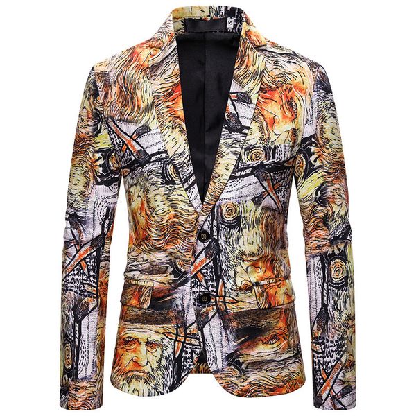 2020 men spring and autumn new style europe and america fashion printed suit youth 3d face printed suit, White;black
2020 men spring and autumn new style europe and america fashion printed suit youth 3d face printed suit, White;black