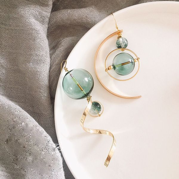 fresh green bubble dangle earrings for women 2020 original hand blown glass ball asymmetric drop earrings korean femme, Silver
fresh green bubble dangle earrings for women 2020 original hand blown glass ball asymmetric drop earrings korean femme, Silver