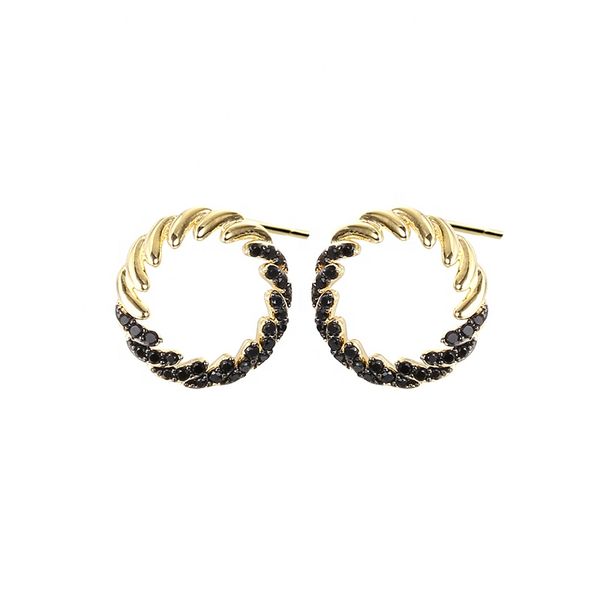 damila minimalist 925 silver geometry jewelry black zircon 18k gold circle stud earrings, Golden
damila minimalist 925 silver geometry jewelry black zircon 18k gold circle stud earrings, Golden