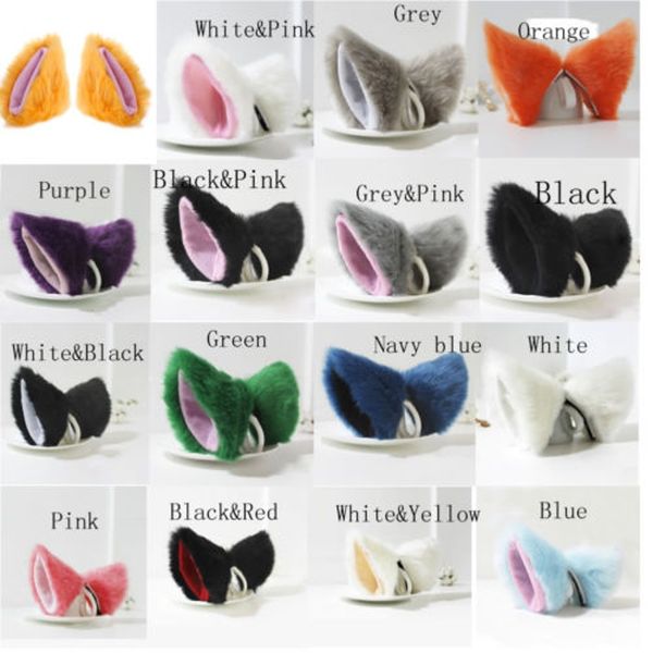 1 pair long fur cat ear hair clip lolita party anime neko cosplay halloween costume, Slivery;white
1 pair long fur cat ear hair clip lolita party anime neko cosplay halloween costume, Slivery;white