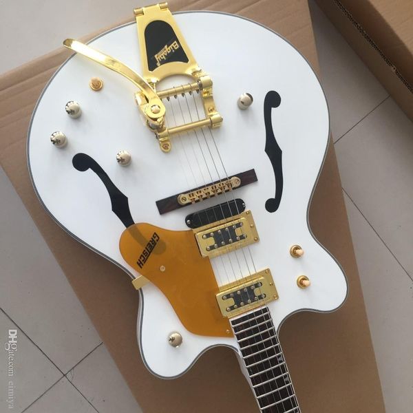custom factory wholesale falcon jazz white electric semi-hollow electric guitar can be customized
custom factory wholesale falcon jazz white electric semi-hollow electric guitar can be customized