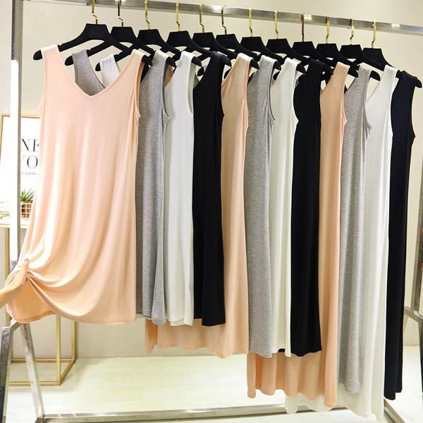 2020 women spring summer sleeveless dress loose soft modal casual midi dress plus size base black shirt, Black;gray
2020 women spring summer sleeveless dress loose soft modal casual midi dress plus size base black shirt, Black;gray