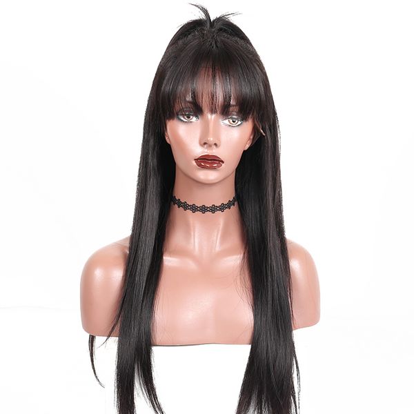 straight lace front human hair wigs with bang for women brazilian pre plucked with baby hair black full ends dolago remy
straight lace front human hair wigs with bang for women brazilian pre plucked with baby hair black full ends dolago remy