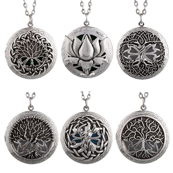 1pc celtics knots tree of life essential oil diffuser locket necklace pendant lotus tree of life collections aroma jewelry, Silver
1pc celtics knots tree of life essential oil diffuser locket necklace pendant lotus tree of life collections aroma jewelry, Silver