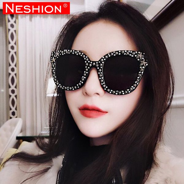 oversized lens sunglasses for women shade korea brand designer star rhinestone frame glasses exquisite female's fashion eyewear, White;black
oversized lens sunglasses for women shade korea brand designer star rhinestone frame glasses exquisite female's fashion eyewear, White;black
