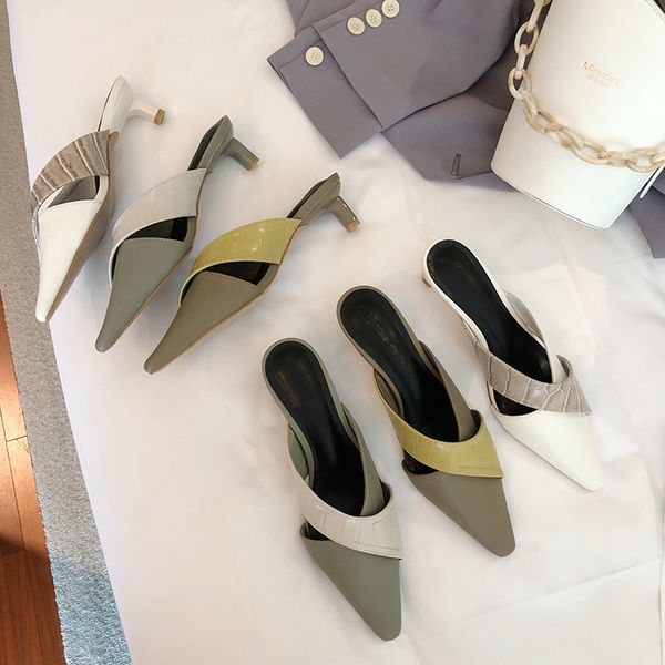 fashion women sandals slides pointed toe mixed color slippers cross strap hollow thin low heels sandals mules shoes fashion shoe, Black
fashion women sandals slides pointed toe mixed color slippers cross strap hollow thin low heels sandals mules shoes fashion shoe, Black