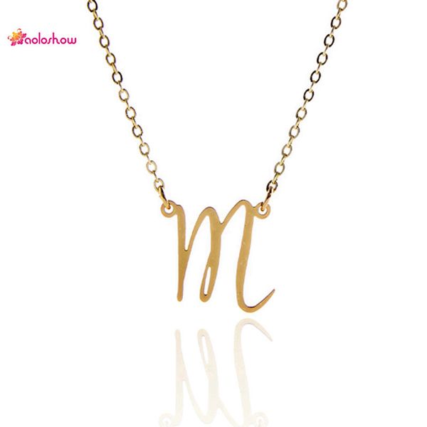 aoloshow fashion gold color alphabet initial necklace for women stainless steel collier femme jewelry 26 letter necklace nl-2457, Silver
aoloshow fashion gold color alphabet initial necklace for women stainless steel collier femme jewelry 26 letter necklace nl-2457, Silver