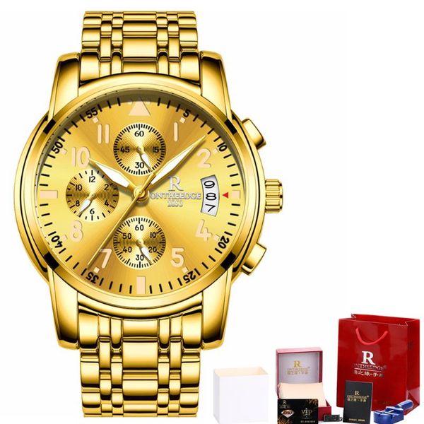 mens dress watches gold stainless steel quartz watch men luminous hands chrono waterproof business clock male, Slivery;brown
mens dress watches gold stainless steel quartz watch men luminous hands chrono waterproof business clock male, Slivery;brown