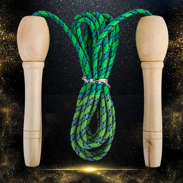 equipment skipping rope exercise adjustable wooden handle children sports