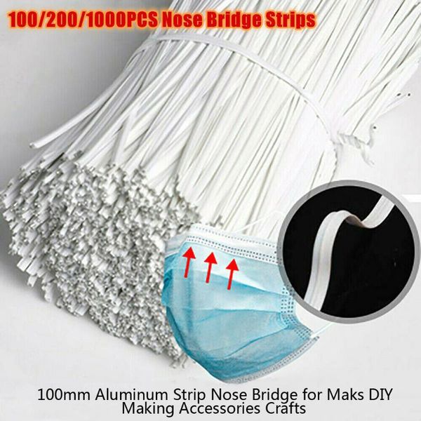 1 pack 100pcs/200pcs/1000pcs mask dedicated nose bridge strip craft making accessories diy protection masks decor supplies l513, Black
1 pack 100pcs/200pcs/1000pcs mask dedicated nose bridge strip craft making accessories diy protection masks decor supplies l513, Black