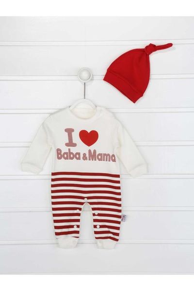 red male baby hat jumpsuit, Blue
