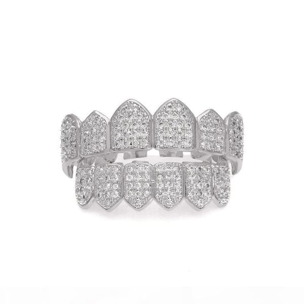 hip hop micro pave cubic zircon teeth grillz caps &bottom men women gold silver color vampire fangs grills set, Black
hip hop micro pave cubic zircon teeth grillz caps &bottom men women gold silver color vampire fangs grills set, Black