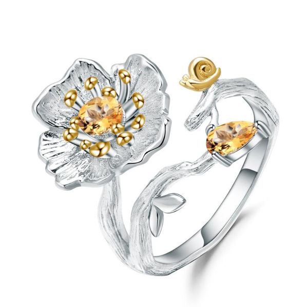 gem's ballet 0.65ct natural citrine gemstone ring for women wedding 925 sterling silver handmade blooming poppies flower rings, Golden;silver
gem's ballet 0.65ct natural citrine gemstone ring for women wedding 925 sterling silver handmade blooming poppies flower rings, Golden;silver