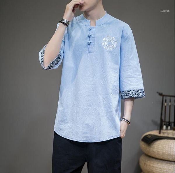 tang suit embroidery retro buckle mens t-shirts summer loose half length sleeve men folk custom, White;black
tang suit embroidery retro buckle mens t-shirts summer loose half length sleeve men folk custom, White;black