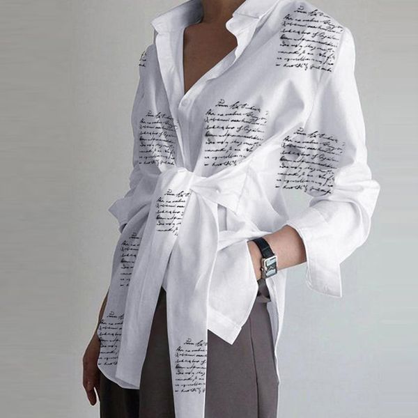 women's blouses & shirts lace up slim bandage blouse women letters print female autumn fall casual ladies office sexy, White
women's blouses & shirts lace up slim bandage blouse women letters print female autumn fall casual ladies office sexy, White