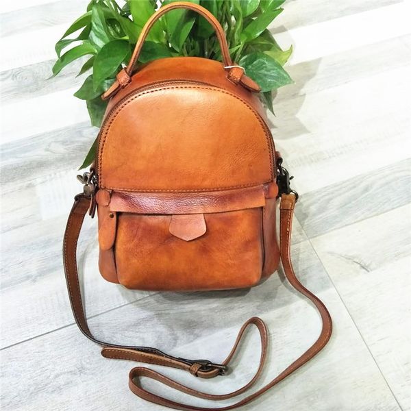2020 genuine shoulder backpack leather women's backpack leisure korean travel portable shoulder bag hand-painted leather bag, White 
2020 genuine shoulder backpack leather women's backpack leisure korean travel portable shoulder bag hand-painted leather bag, White