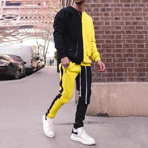 men sets hooded sport suit tracksuit autumn winter european american style splicing warm suit #d, White;black
men sets hooded sport suit tracksuit autumn winter european american style splicing warm suit #d, White;black