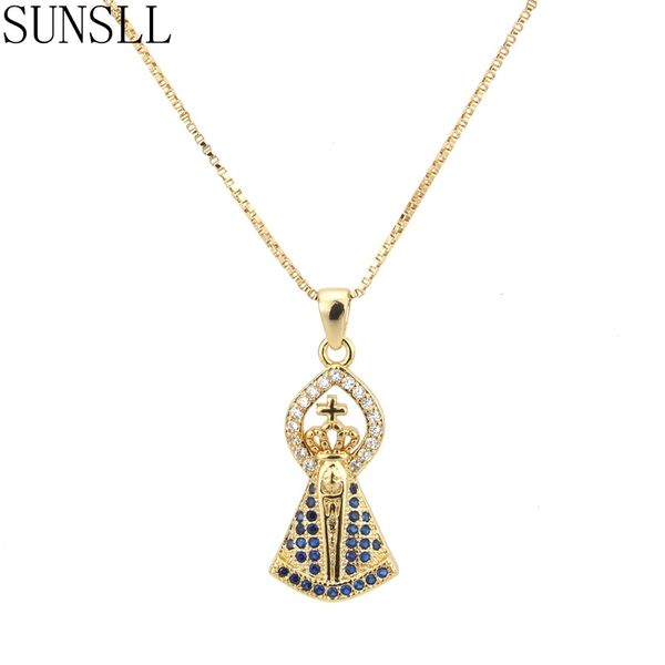 sunsll new designed selling golden cooper blue cubic zirconia unique trendy pendant necklace for women jewelry gift colar, Silver
sunsll new designed selling golden cooper blue cubic zirconia unique trendy pendant necklace for women jewelry gift colar, Silver