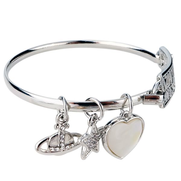 classic silver plated 16cm open cuff cz crystal shell orbit pendant star heart charms id bracelet bangle, White
classic silver plated 16cm open cuff cz crystal shell orbit pendant star heart charms id bracelet bangle, White