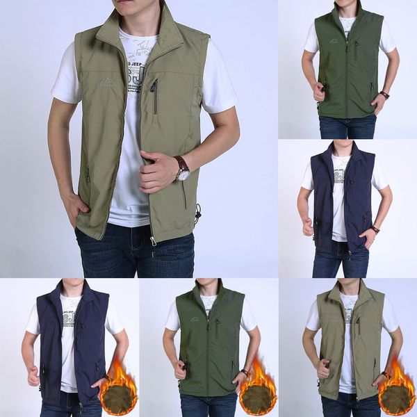 spring and summer men's quick-drying outdoor fishing thin pgraphy travel stand vest collar vest large size group purchase, Black;white
spring and summer men's quick-drying outdoor fishing thin pgraphy travel stand vest collar vest large size group purchase, Black;white