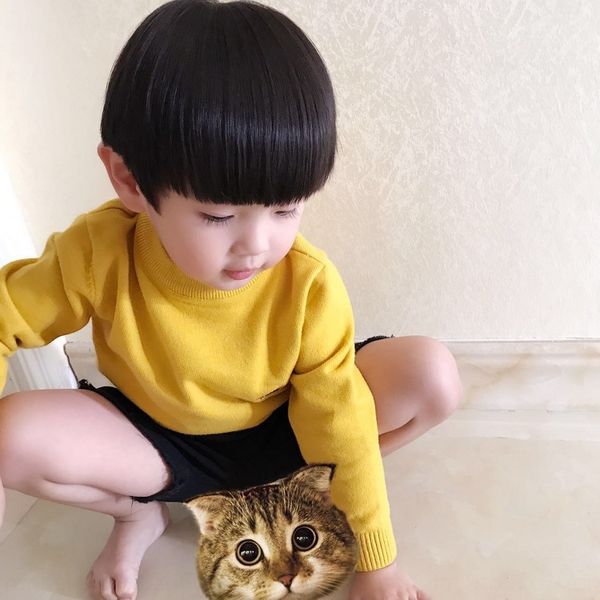 2020 children's sweater base shirt baby cartoon little pullover bee round collar pullover knitted shirt core-covered yarn top, Blue
2020 children's sweater base shirt baby cartoon little pullover bee round collar pullover knitted shirt core-covered yarn top, Blue