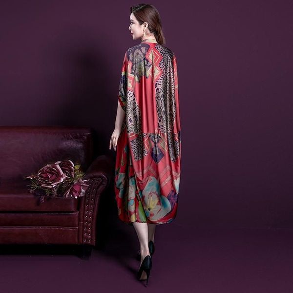 kajci ethnic style plus size women's clothing 200 jin belly covering foreign style cardigan simulation dress imitation silk mother', Black;gray
kajci ethnic style plus size women's clothing 200 jin belly covering foreign style cardigan simulation dress imitation silk mother', Black;gray