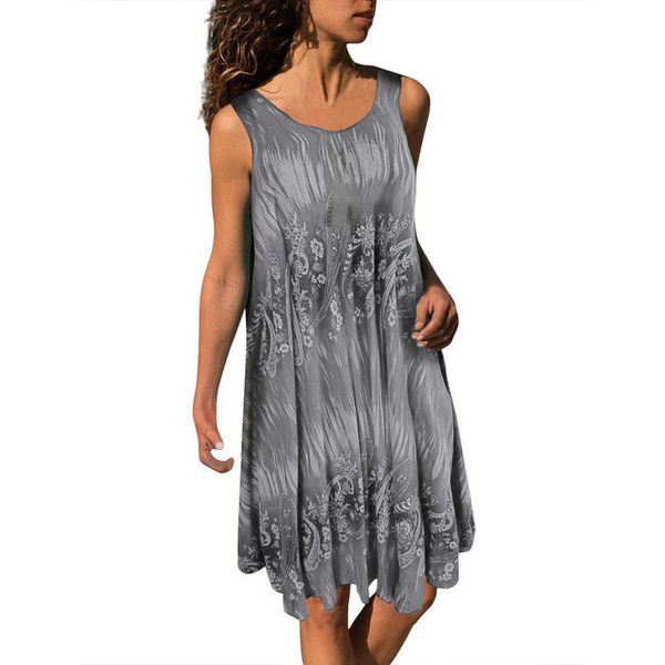 2020 women mini party dresses fashion plus size o neck printing sleeveless vest easy mini dress plus size sales, Black;gray
2020 women mini party dresses fashion plus size o neck printing sleeveless vest easy mini dress plus size sales, Black;gray