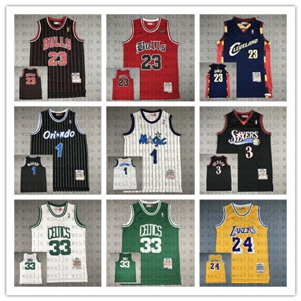 men's michael james 23 mcgrady hardaway 1 hill bird 33 iverson 3 johnson 2 all-star mitchell & ness classics player throwback jersey, Black;red
men's michael james 23 mcgrady hardaway 1 hill bird 33 iverson 3 johnson 2 all-star mitchell & ness classics player throwback jersey, Black;red