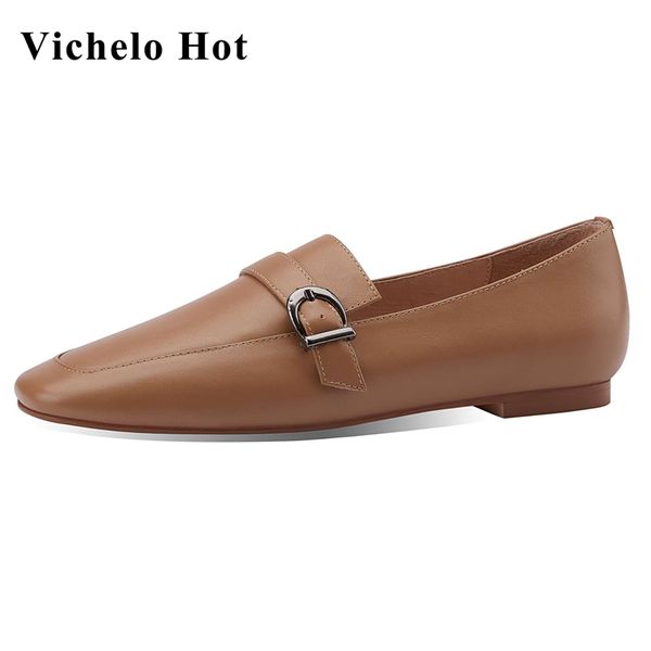 vichelo large size full grain leather square toe brand shoes buckle decoration young lady vintage slip on women flats l23, Black
vichelo large size full grain leather square toe brand shoes buckle decoration young lady vintage slip on women flats l23, Black