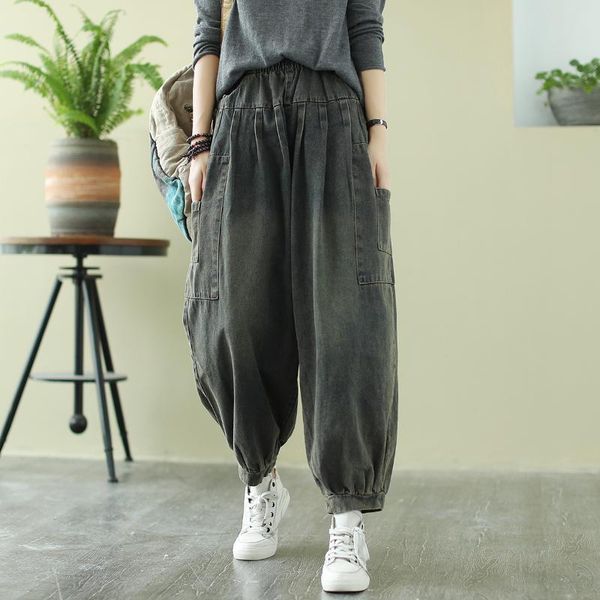 autumn winter jeans retro women elastic waist loose all-match denim trousers 2020 new ladies casual pocket vintage pants, Blue
autumn winter jeans retro women elastic waist loose all-match denim trousers 2020 new ladies casual pocket vintage pants, Blue