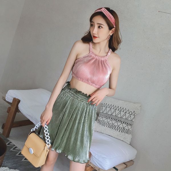 2019 girls' split skirt three-piece swim swimsuit spring women's hipster high waist boxer swimming suit, White;black
2019 girls' split skirt three-piece swim swimsuit spring women's hipster high waist boxer swimming suit, White;black