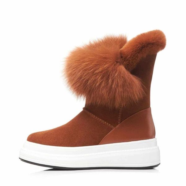 cow suede natural fur snow boots sweet lady gorgeous cold protection waterproof design keep warm mid-calf boots l51-a, Black
cow suede natural fur snow boots sweet lady gorgeous cold protection waterproof design keep warm mid-calf boots l51-a, Black