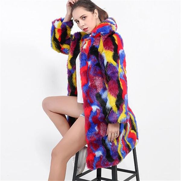 women's fur & faux mid-length coat women 2021 winter fashion hip-hop style warm color trend 104, Black
women's fur & faux mid-length coat women 2021 winter fashion hip-hop style warm color trend 104, Black