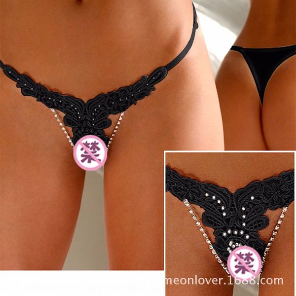 thong 5109 rhinestone thong underwear 5109 underwear rhinestonerhinestone rhinestone, Black;white