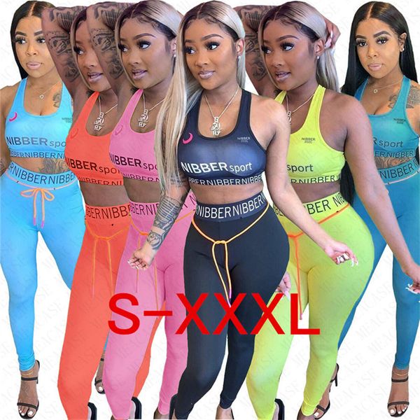 new women tracksuit design letter print sleeveless vest pants leggings tight-fit sports suit casual two piece set with waist rope d7802, White
new women tracksuit design letter print sleeveless vest pants leggings tight-fit sports suit casual two piece set with waist rope d7802, White