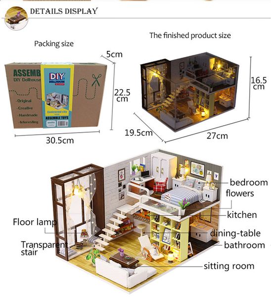wooden large modern city loft kids home toys diy miniature doll house wood kit furnitures lamp bed zabawki dla dzieci mx200414
wooden large modern city loft kids home toys diy miniature doll house wood kit furnitures lamp bed zabawki dla dzieci mx200414