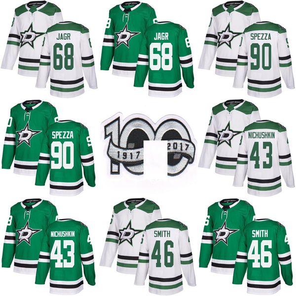 2017-2018 season mens dallas stars valeri nichushkin 46 gemel smith jaromir jagr jason spezza 100th patch custom hockey jerseys home away, Black;red
2017-2018 season mens dallas stars valeri nichushkin 46 gemel smith jaromir jagr jason spezza 100th patch custom hockey jerseys home away, Black;red