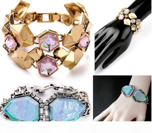 2 styles big crystal alloy gold silver plated rhinestones geometric decoration beads women fashion bracelet, Golden;silver
2 styles big crystal alloy gold silver plated rhinestones geometric decoration beads women fashion bracelet, Golden;silver