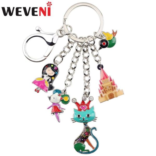 weveni enamel alloy child's fairy tale princess queen cat bird mouse castle car key chains for women handbag charms keyrings, Silver
weveni enamel alloy child's fairy tale princess queen cat bird mouse castle car key chains for women handbag charms keyrings, Silver