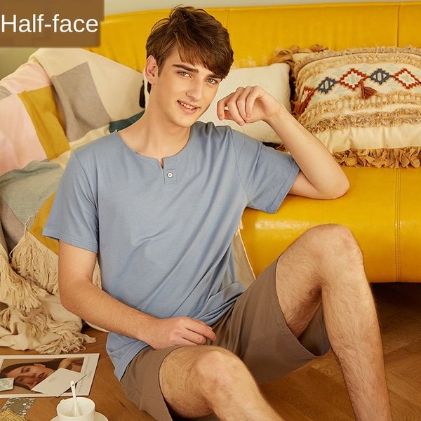 gxcdl half-face xiaxin men's thin modier cotton and pajamas shorts short-sleeved shorts can be worn outside pajamas simple home clothes, Blue;red
gxcdl half-face xiaxin men's thin modier cotton and pajamas shorts short-sleeved shorts can be worn outside pajamas simple home clothes, Blue;red
