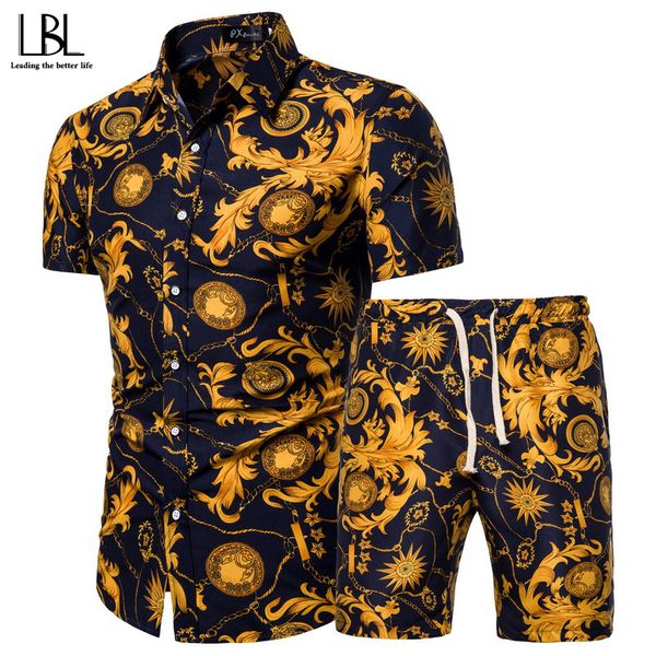 pattern tracksuit men summer beachwear men's set 2020 mens notched t shirts +shorts two piece sets floral beach swaet suit 5xl, Gray
pattern tracksuit men summer beachwear men's set 2020 mens notched t shirts +shorts two piece sets floral beach swaet suit 5xl, Gray