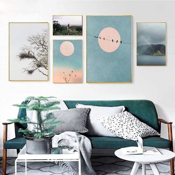 landscape poster mountain canvas painting sun flower wall art print tree birds picture for living room on the wall home decor
landscape poster mountain canvas painting sun flower wall art print tree birds picture for living room on the wall home decor
