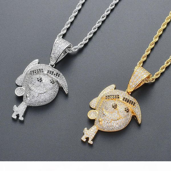 cute cartoon figure brass cz pendant hip hop necklace kids jewelry copper-inlaid zircon necklace, Silver
cute cartoon figure brass cz pendant hip hop necklace kids jewelry copper-inlaid zircon necklace, Silver