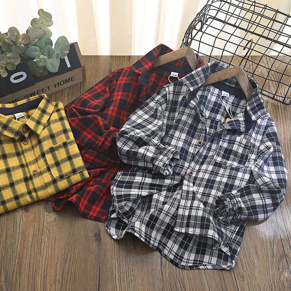 autumn new style washed cotton long-sleeved children's lapel plaid shirt for boys washed cotton long-sleeved cardigan a3, White;black
autumn new style washed cotton long-sleeved children's lapel plaid shirt for boys washed cotton long-sleeved cardigan a3, White;black