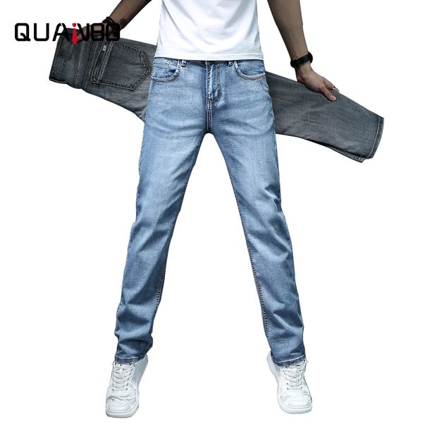 quanbo 2020 new autumn spring men slim jeans busines casual regular fit jeans fashion blue gray stretch washed denim trousers
quanbo 2020 new autumn spring men slim jeans busines casual regular fit jeans fashion blue gray stretch washed denim trousers
