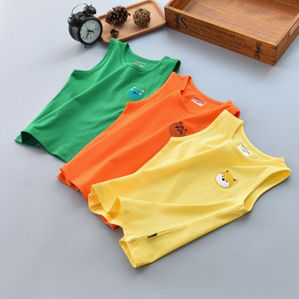embroidered children's clothing summer new cartoon embroidery 40 chun cotton vest children's wear armless vest, Blue
embroidered children's clothing summer new cartoon embroidery 40 chun cotton vest children's wear armless vest, Blue