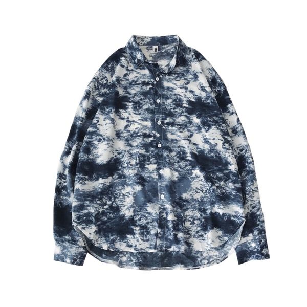 men's casual shirts men tie dye spring autumn streetwear male clothing long sleeve plus size loose, White;black
men's casual shirts men tie dye spring autumn streetwear male clothing long sleeve plus size loose, White;black